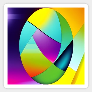 Colorful Abstract Easter Egg (MD23ETR011) Sticker